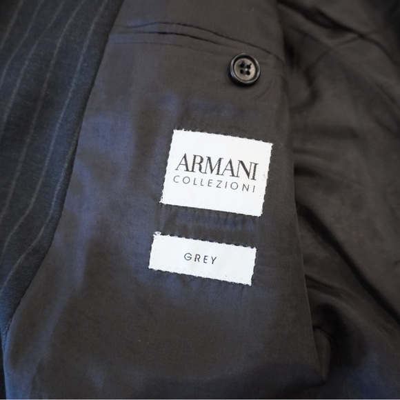 Armani Collezioni Grey Pinstripe Suit - Picture 3 of 16